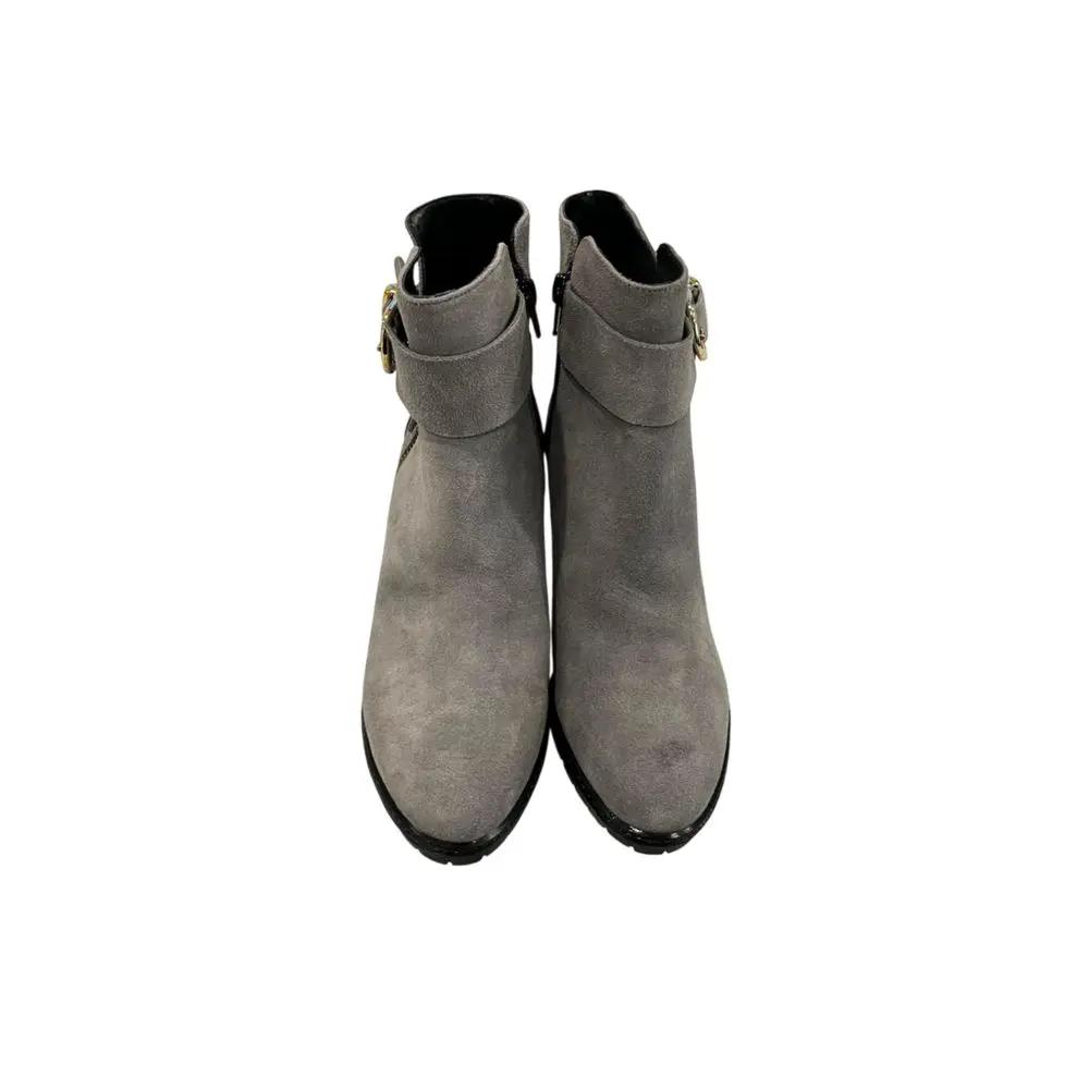 Bottes pour femmes en cuir gris bourbonais
