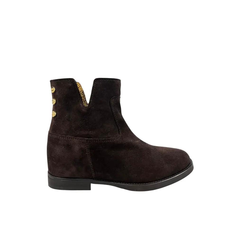 Bottes pour femmes en cuir marron Borbonese
