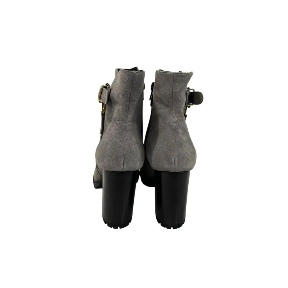 Bottes pour femmes en cuir gris bourbonais