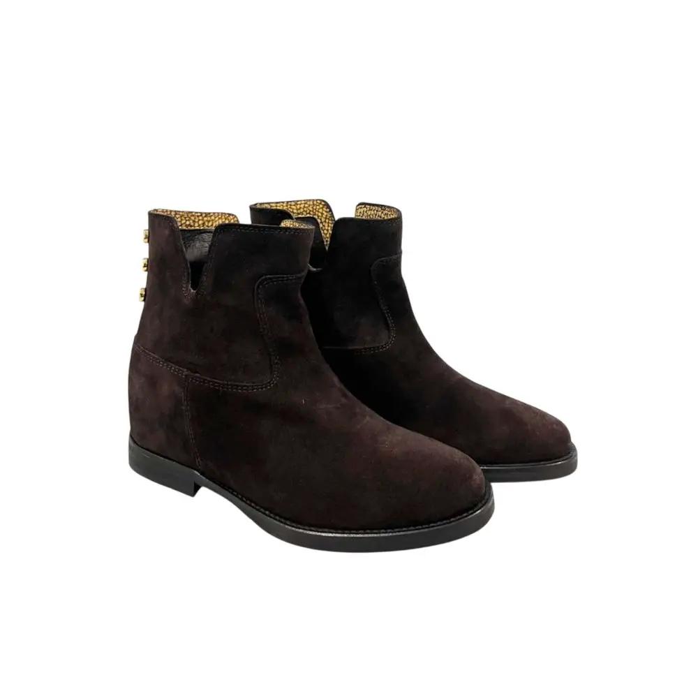 Bottes pour femmes en cuir marron Borbonese