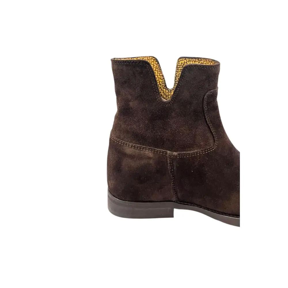 Bottes pour femmes en cuir marron Borbonese