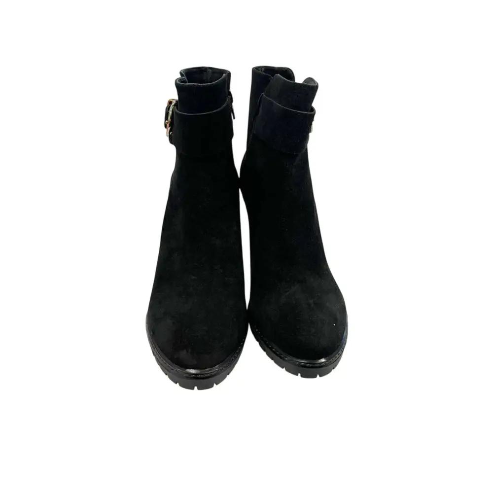 Bottes Borbonese en cuir noir pour femme