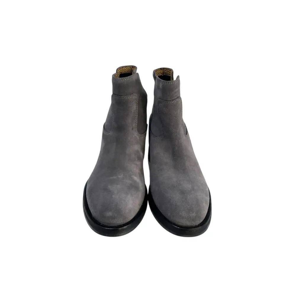Bottes pour femmes en cuir gris bourbonais