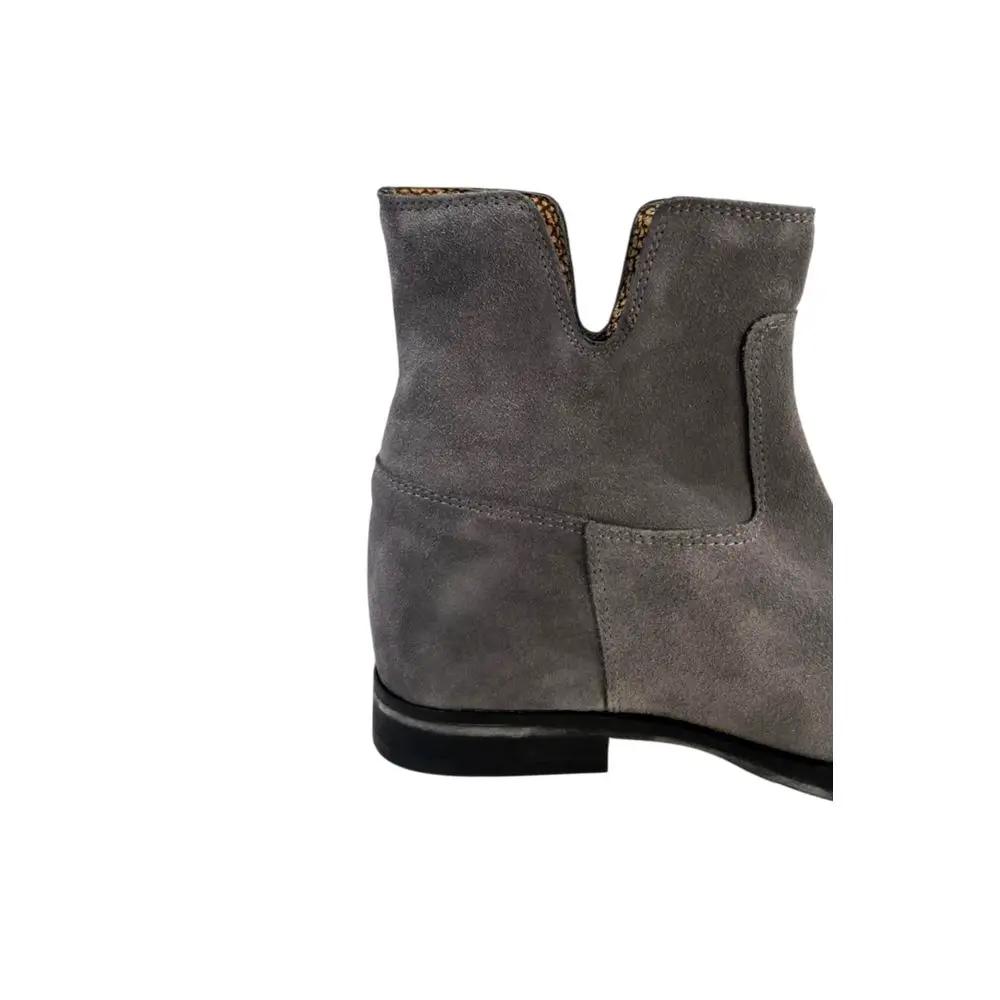 Bottes pour femmes en cuir gris bourbonais