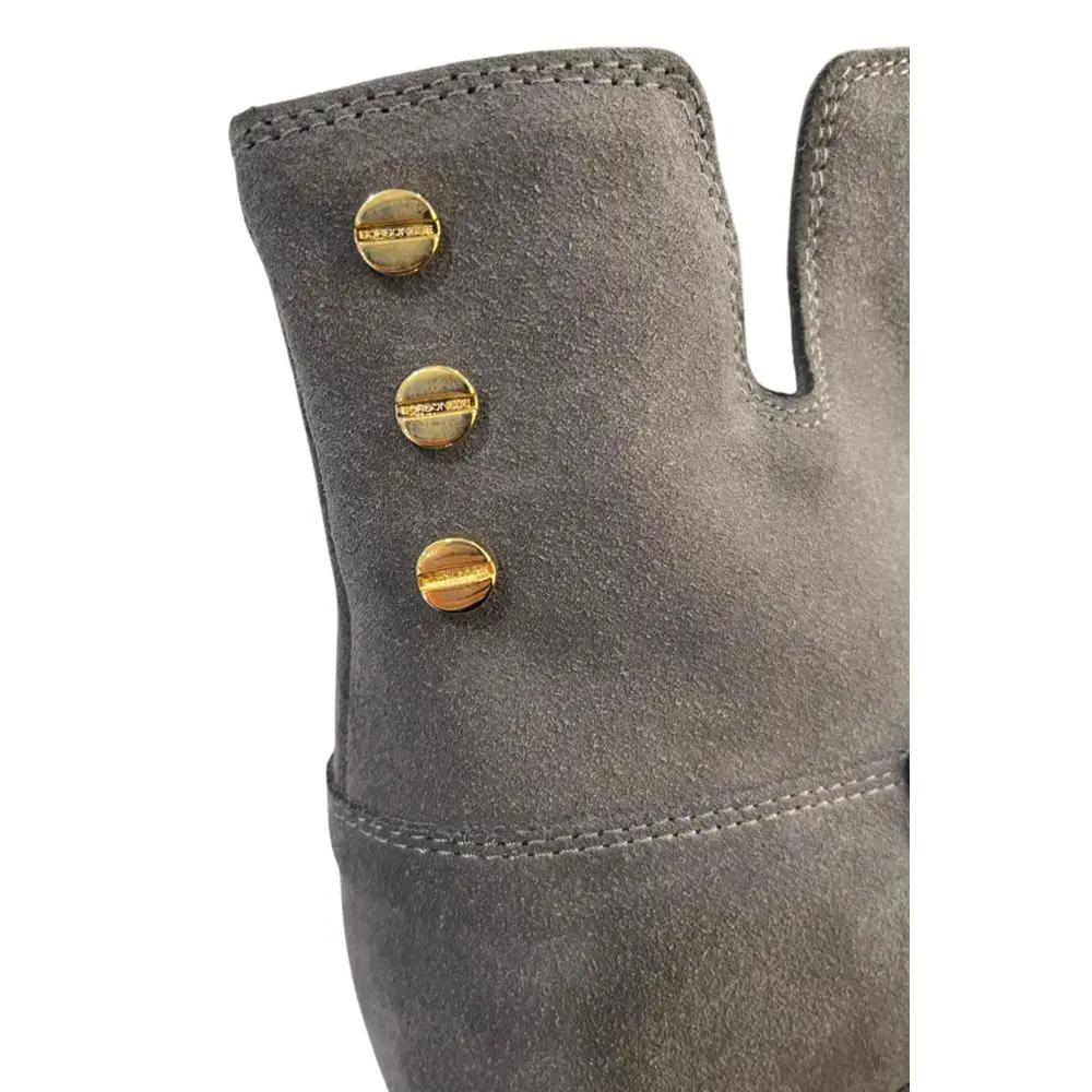 Bottes pour femmes en cuir gris bourbonais