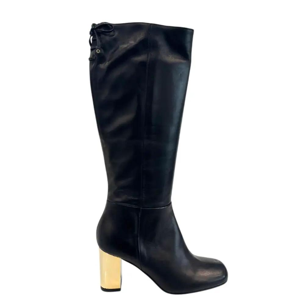 Borbonese Black Leather Women Boot