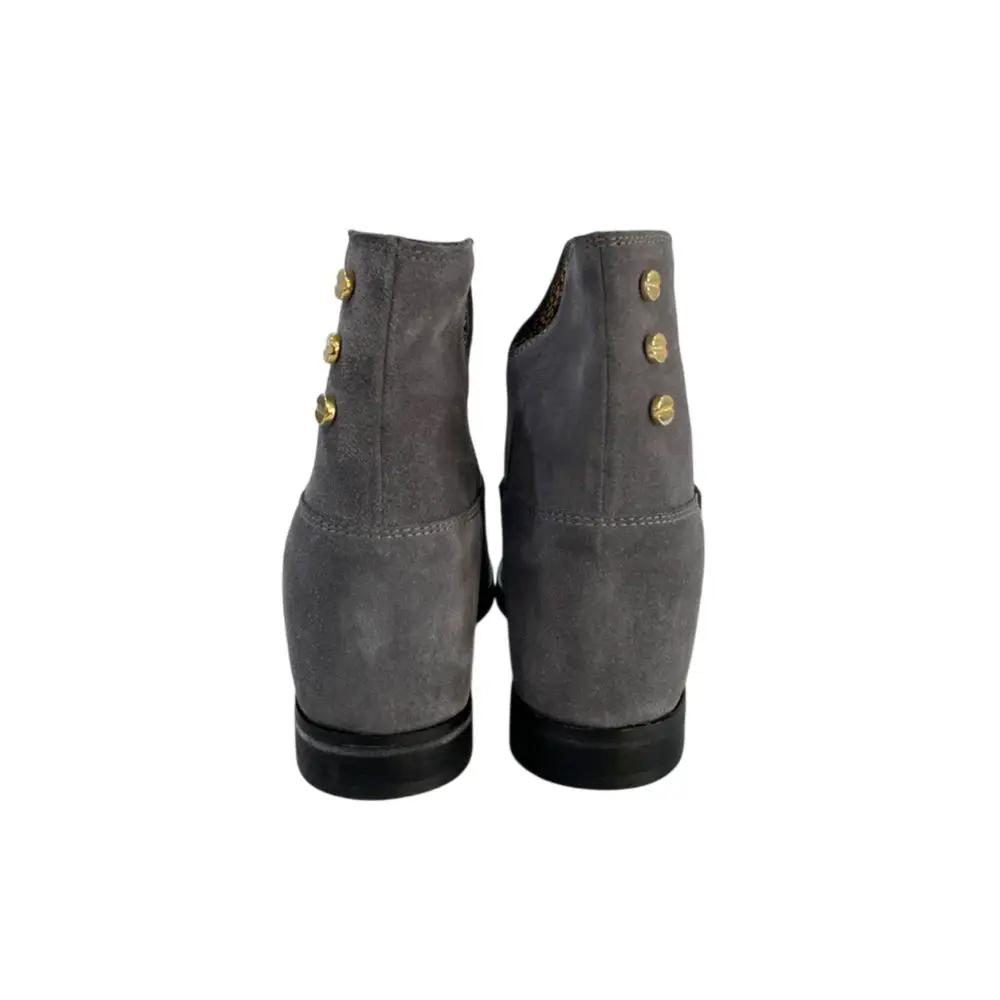 Bottes pour femmes en cuir gris bourbonais
