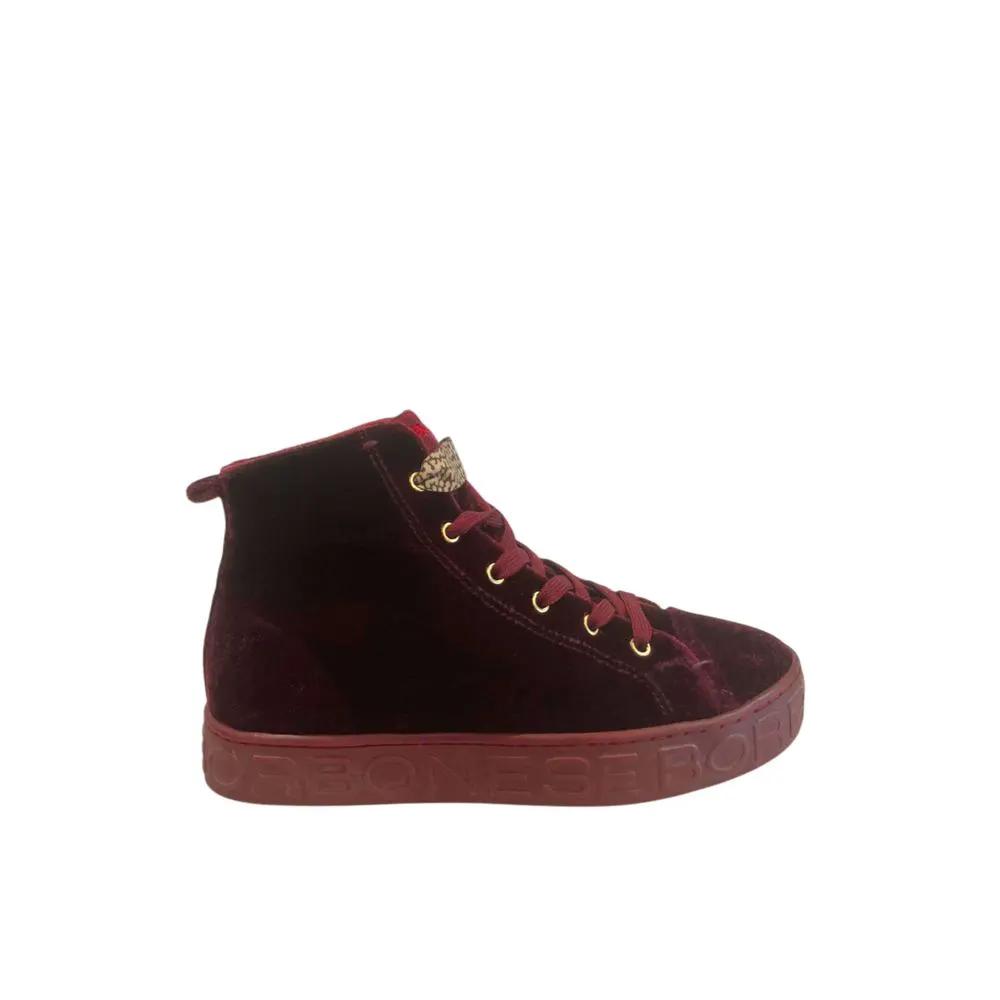 Baskets Borbonese rouges en tissu pour femme