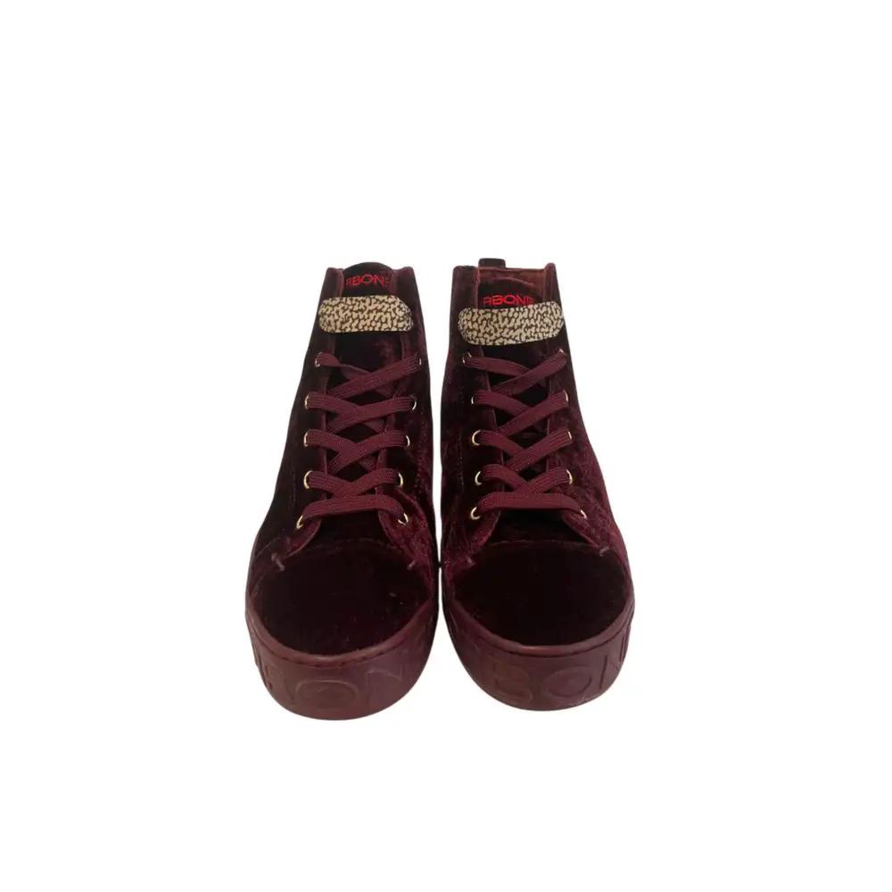 Baskets Borbonese rouges en tissu pour femme