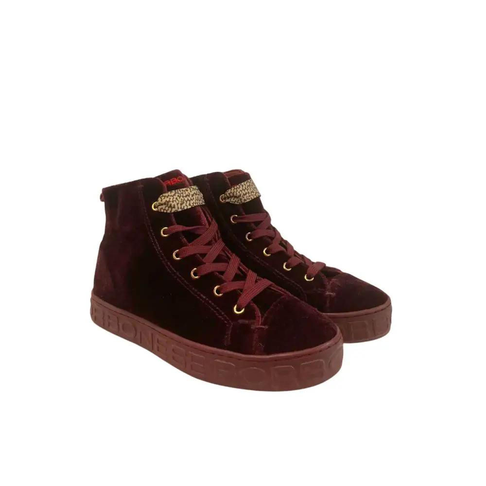 Baskets Borbonese rouges en tissu pour femme