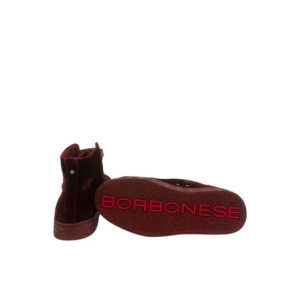 Baskets Borbonese rouges en tissu pour femme