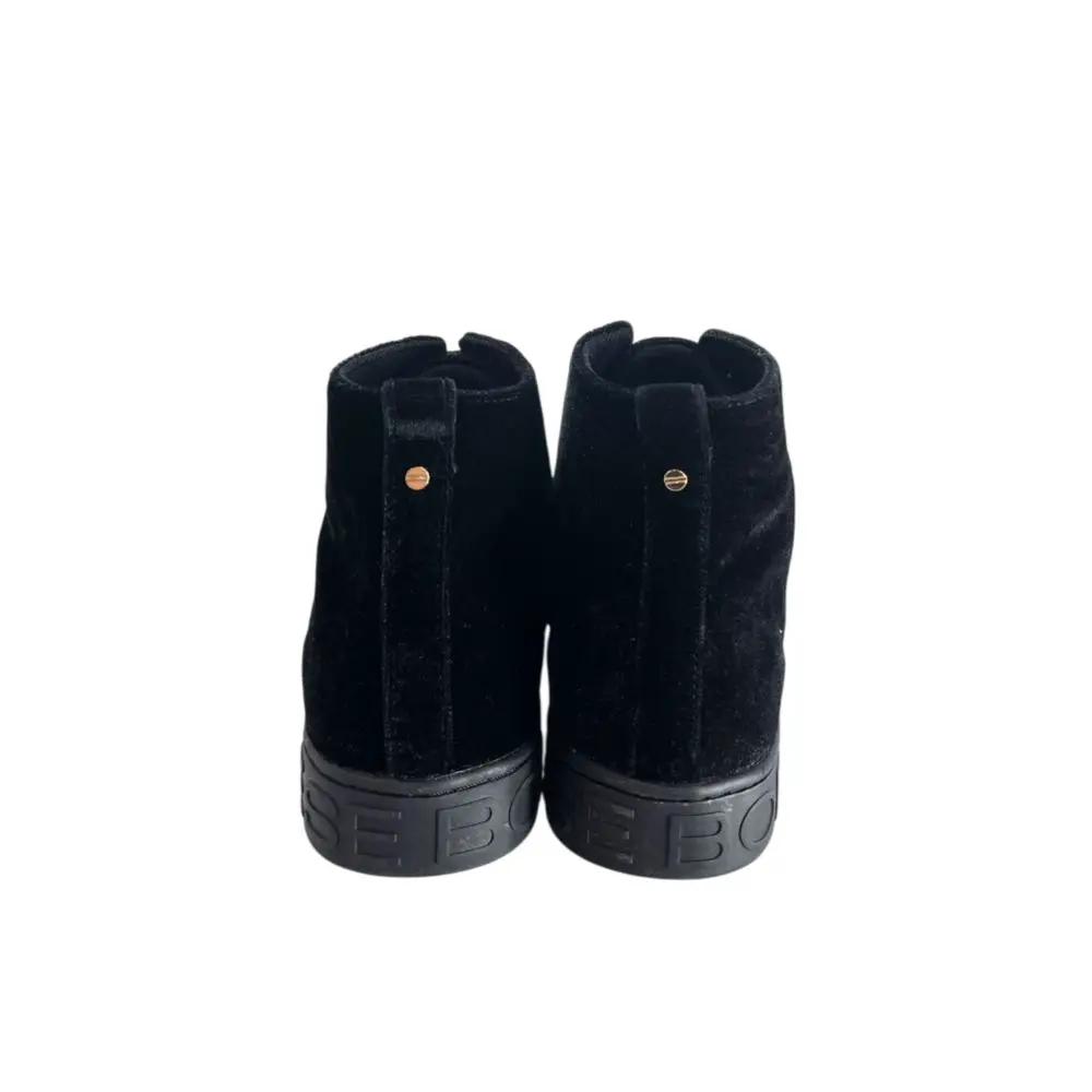 Borbonese Black Leather Women Sneaker