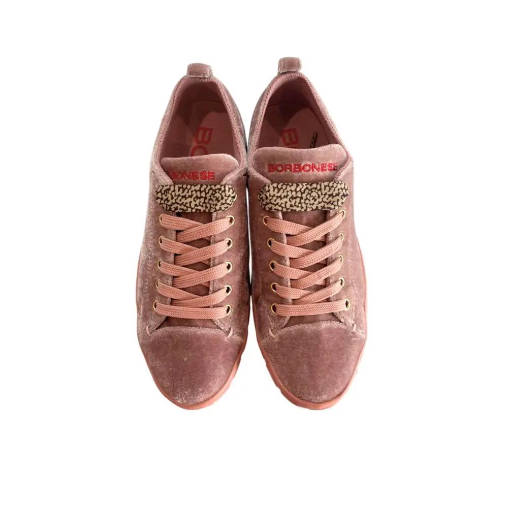 Baskets Borbonese roses en tissu pour femme