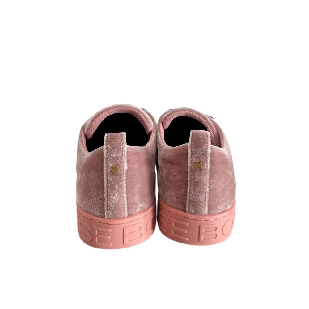 Baskets Borbonese roses en tissu pour femme