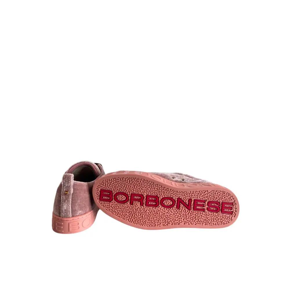 Baskets Borbonese roses en tissu pour femme