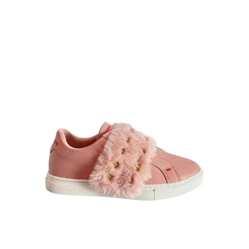 Baskets Borbonese roses en caoutchouc pour femme