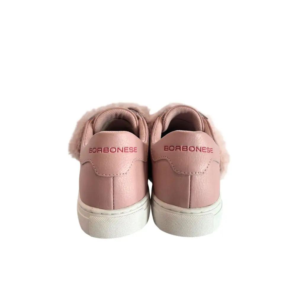 Baskets Borbonese roses en caoutchouc pour femme