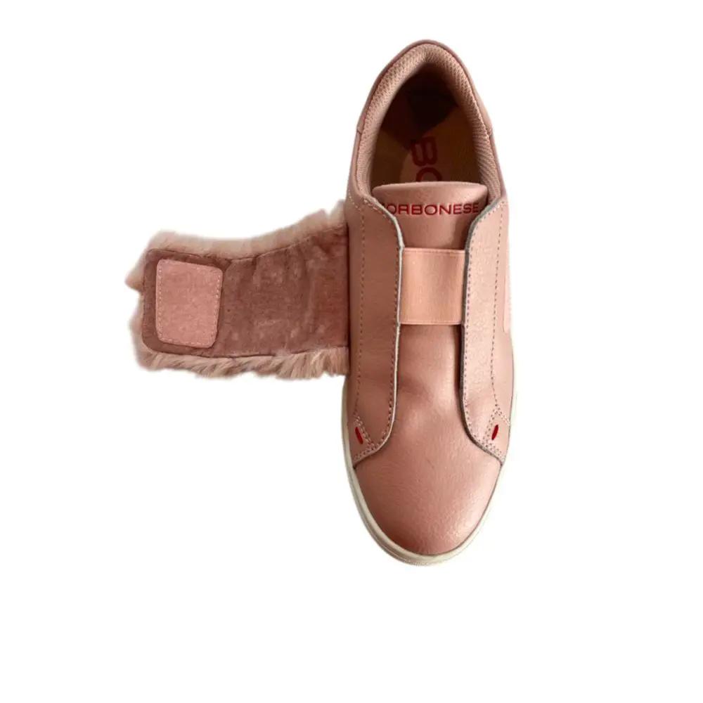 Baskets Borbonese roses en caoutchouc pour femme