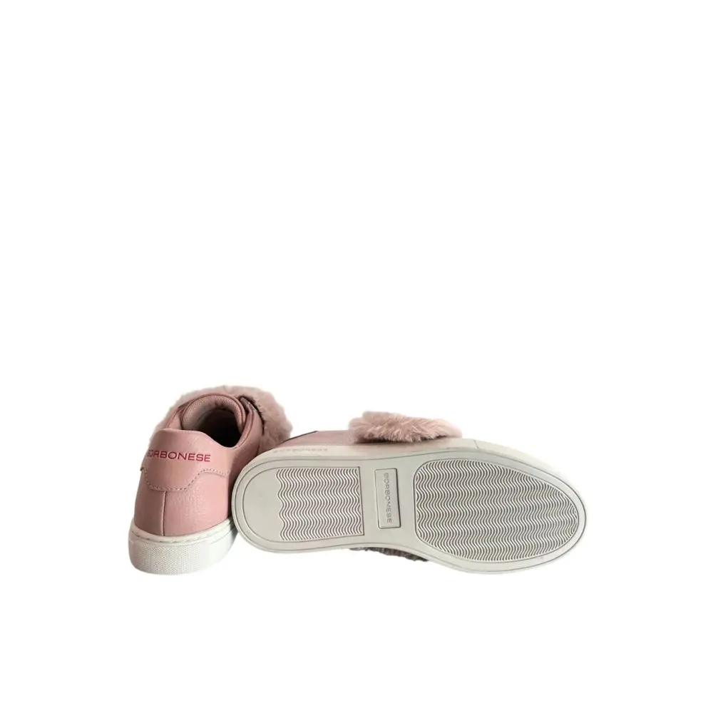 Baskets Borbonese roses en caoutchouc pour femme