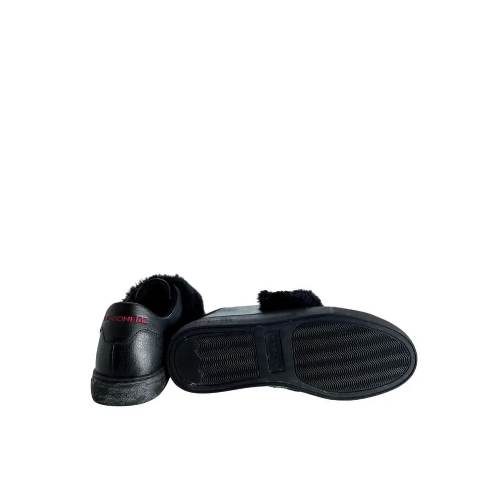 Baskets femme en caoutchouc noir Borbonese