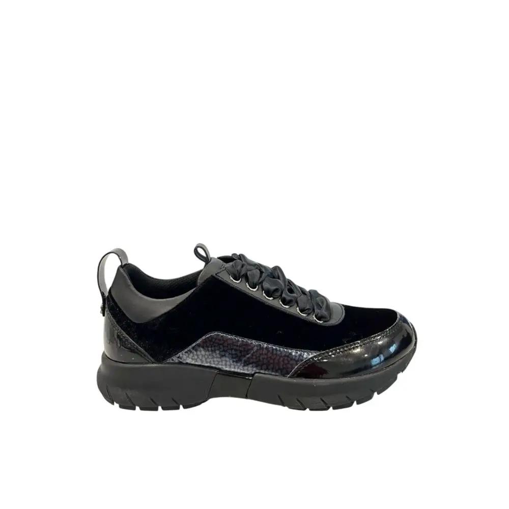 Borbonese Black Fabric Women Sneaker