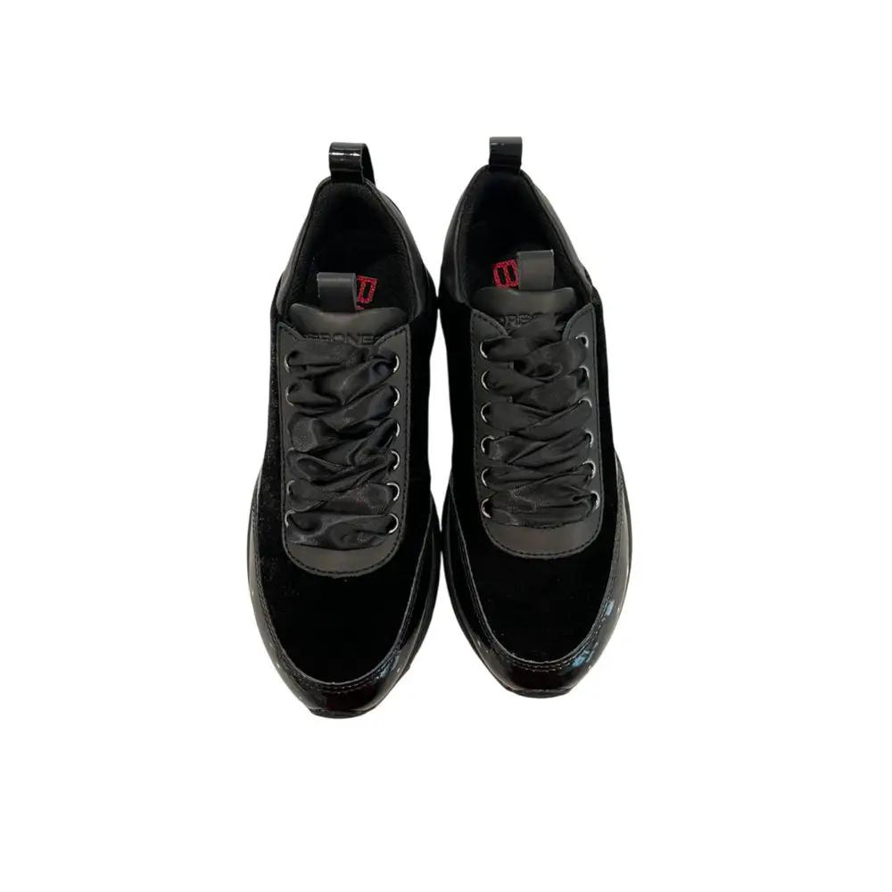 Borbonese Black Fabric Women Sneaker