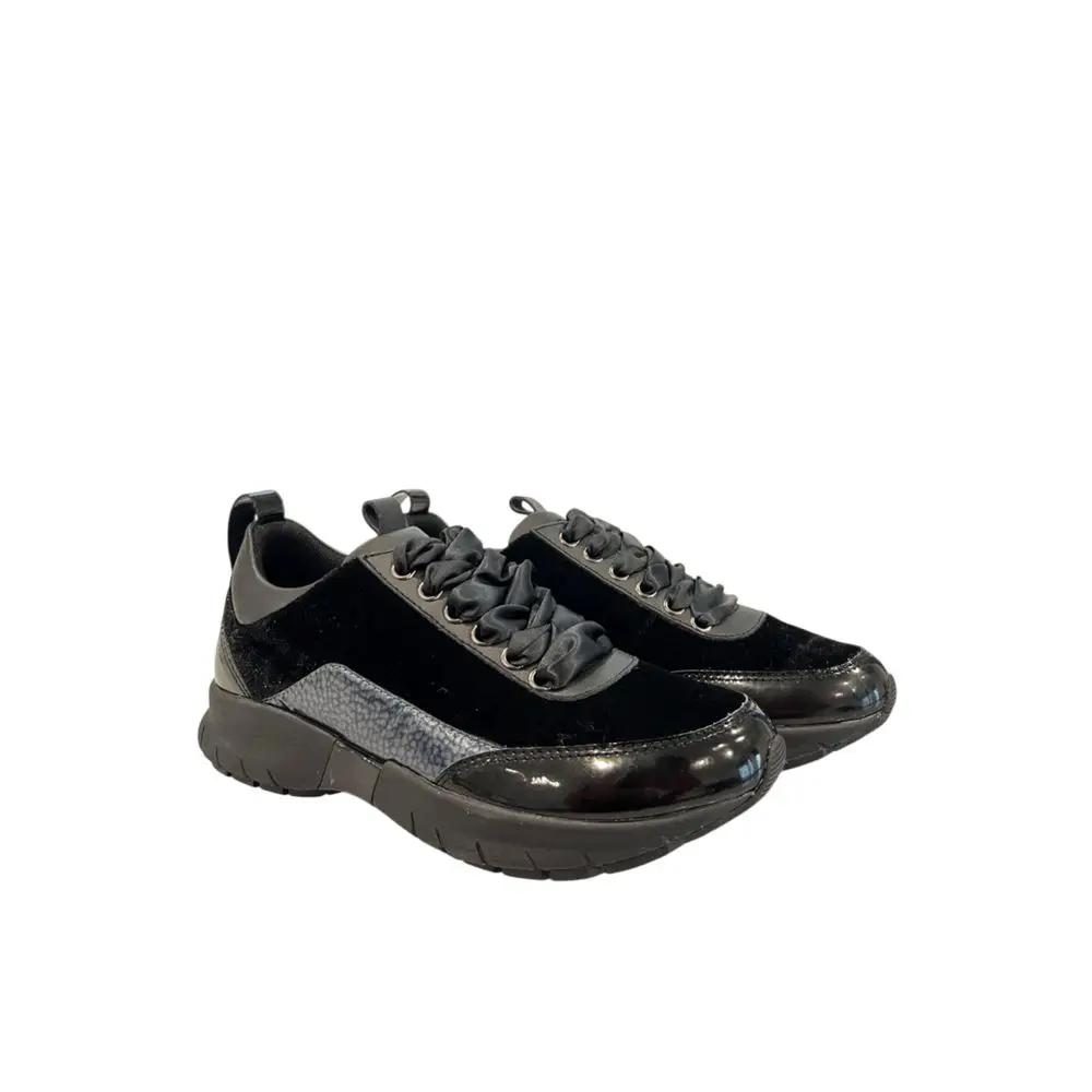 Borbonese Black Fabric Women Sneaker