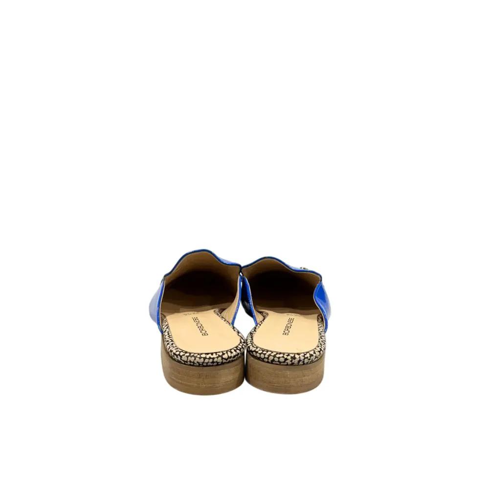 Borbonese Blue Leather Women Sandal