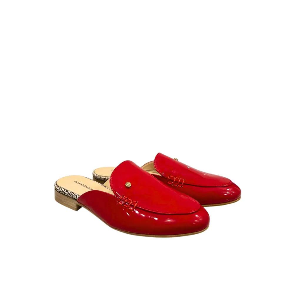 Borbonese Red Leather Women Sandal