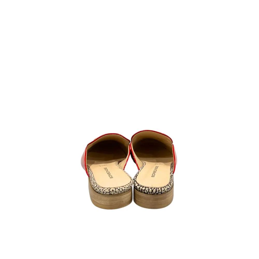 Borbonese Red Leather Women Sandal