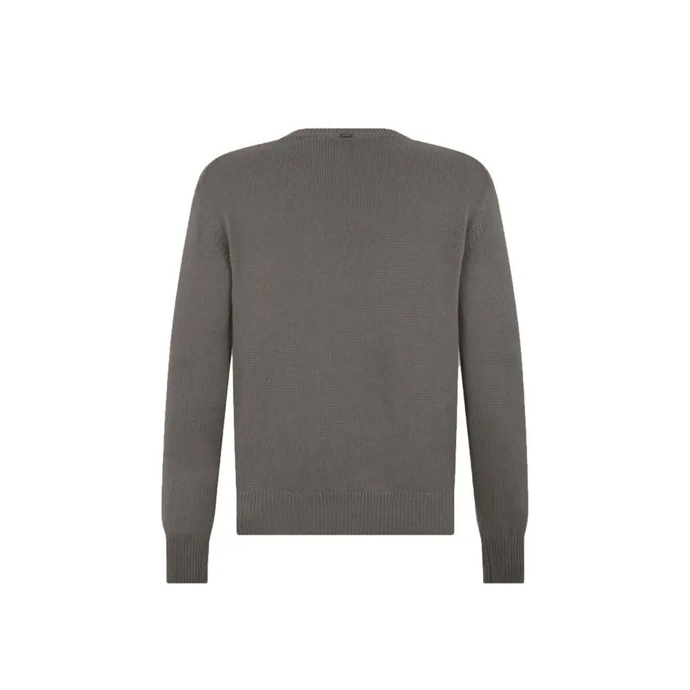 Pull en cachemire gris Herno