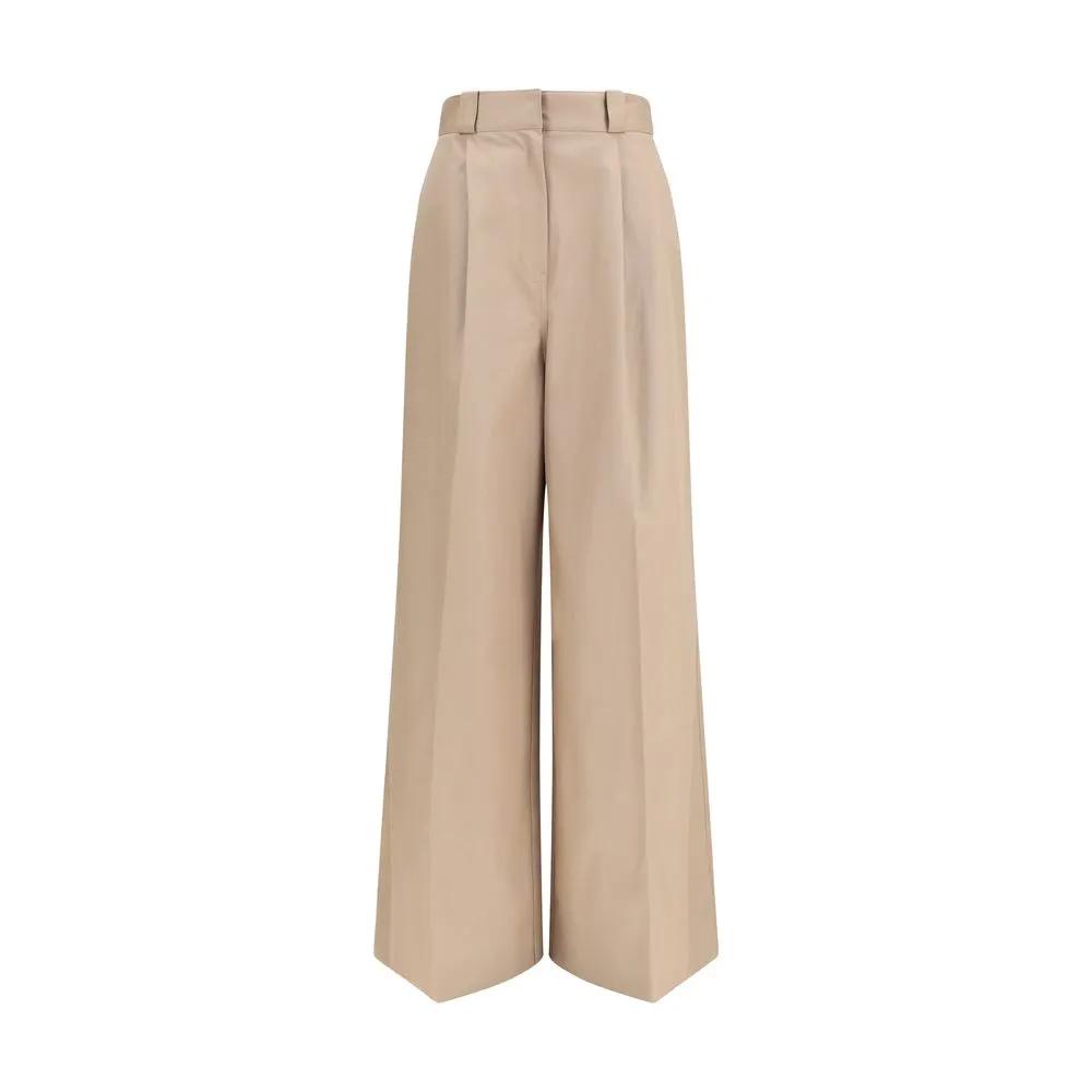 Pantalon évasé Balenciaga en coton beige
