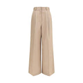 Pantalon évasé Balenciaga en coton beige