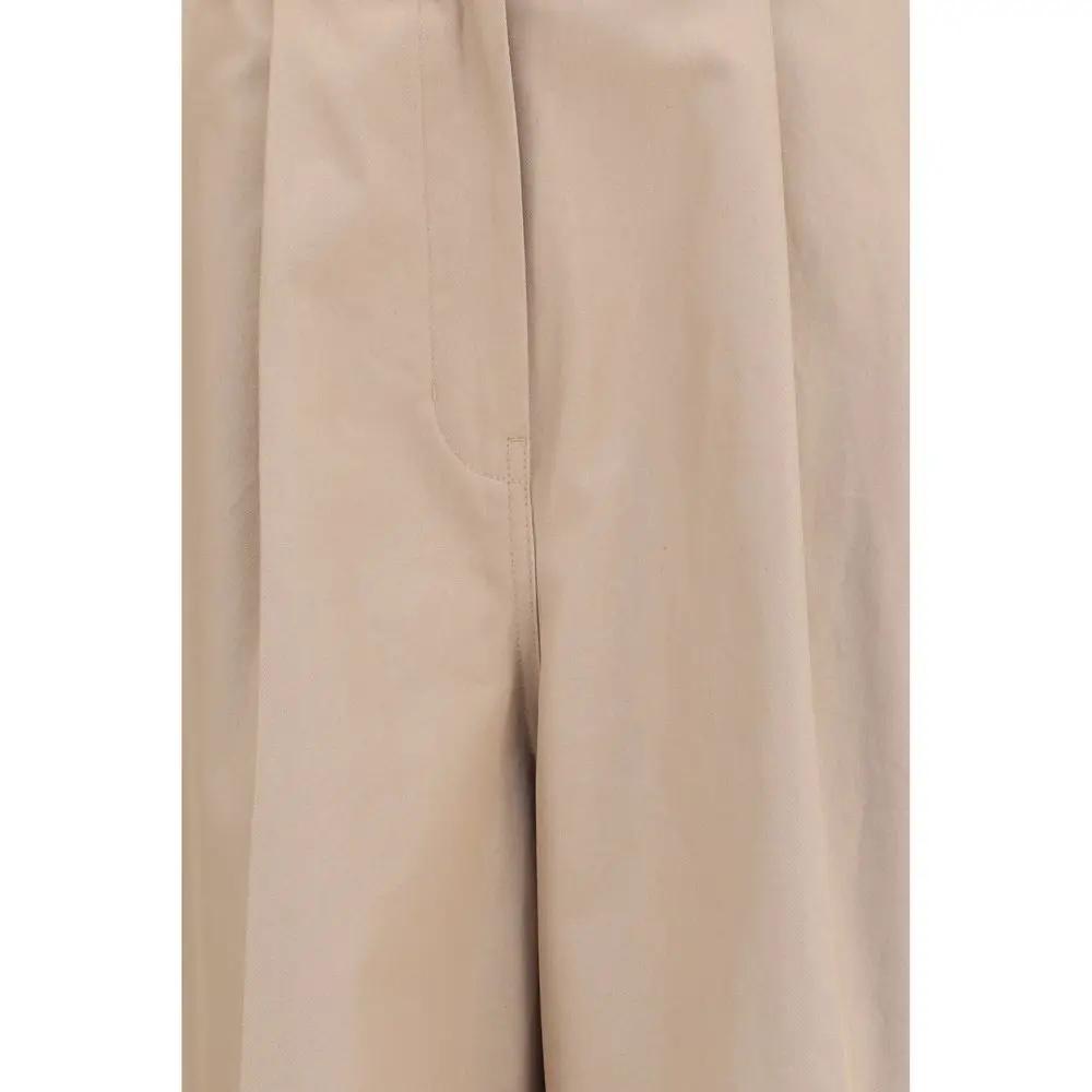 Pantalon évasé Balenciaga en coton beige