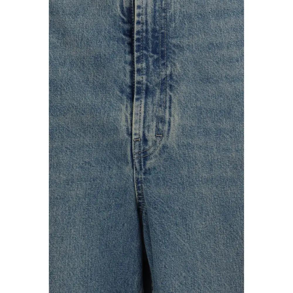 Maison Margiela Blue Cotton High-Waisted Jean