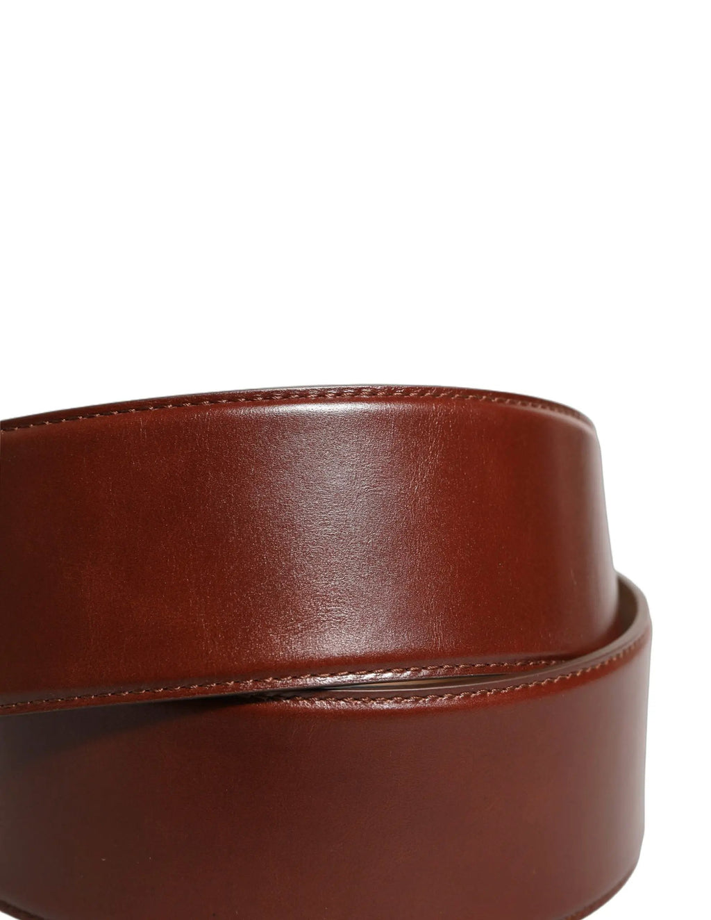 Ceinture Dolce & Gabbana en cuir de veau marron avec boucle en métal doré