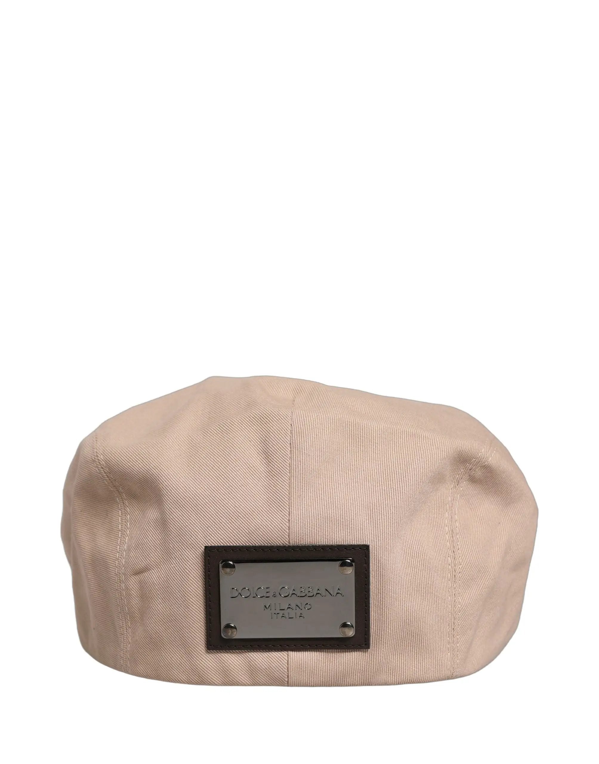 Dolce &amp; Gabbana Chapeau Capello en tissu gavroche en coton beige pour hommes