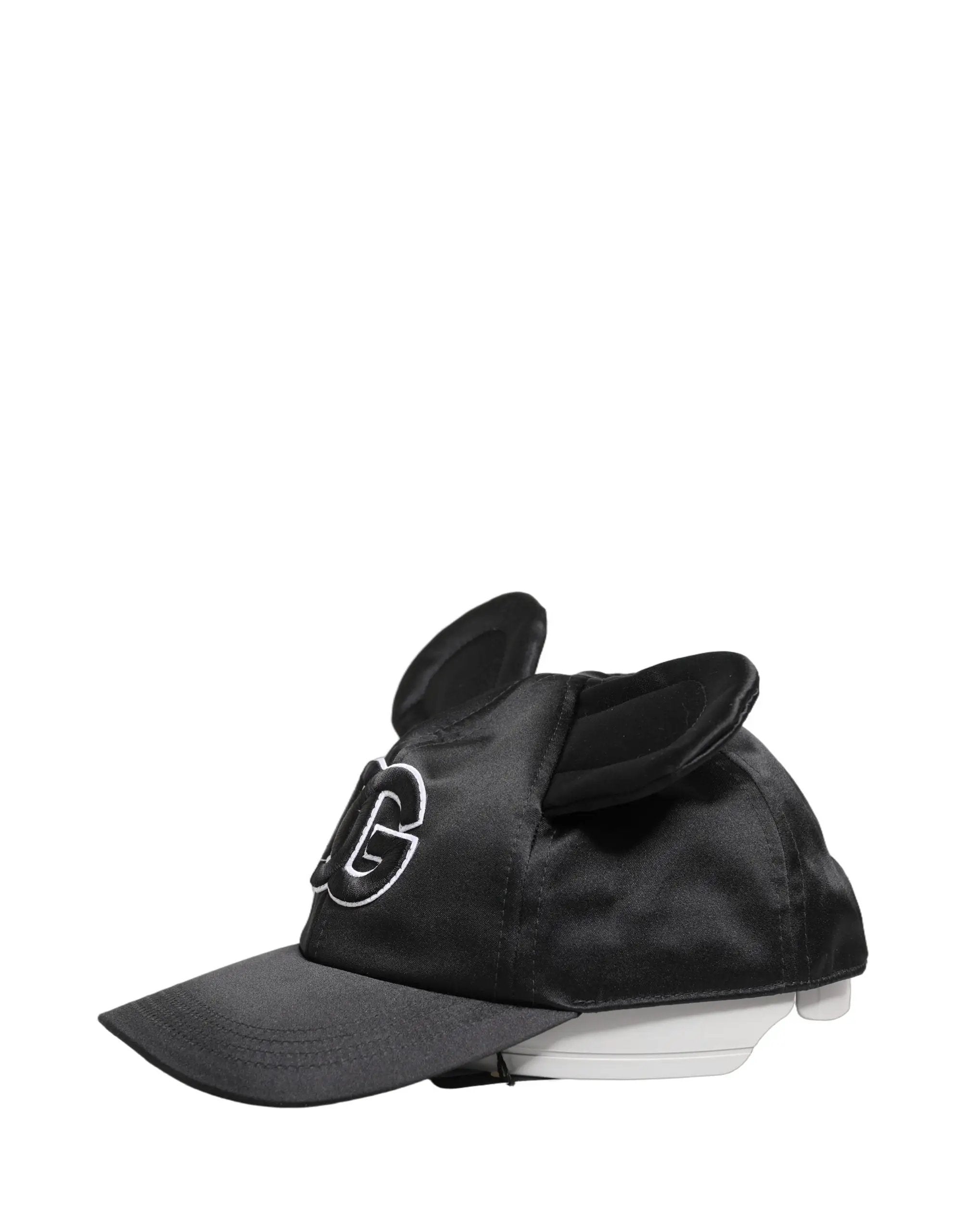 Casquette de baseball Dolce & Gabbana en velours noir à oreilles d'animal pour homme