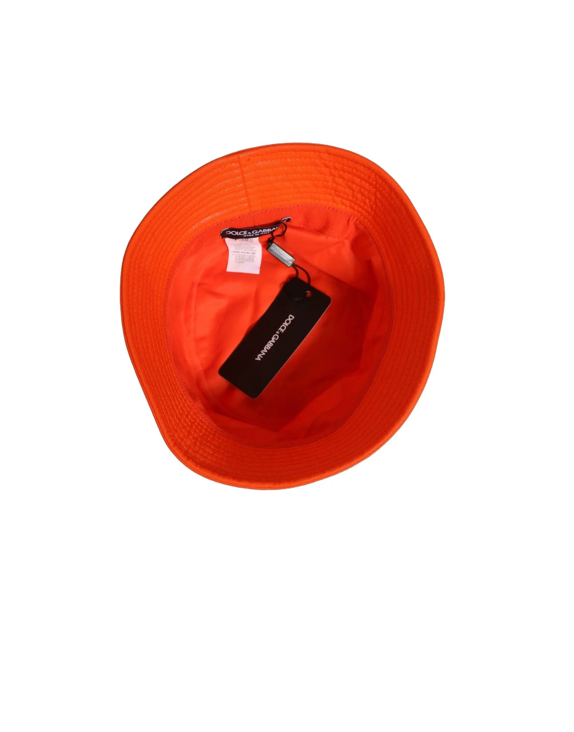 Casquette Bob Pêcheur Dolce & Gabbana Ornée de Cristaux Oranges