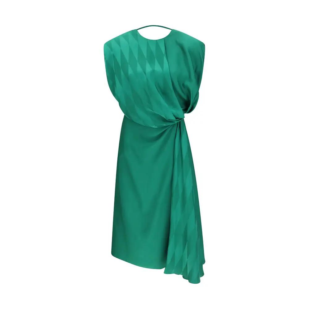 Robe décontractée en soie bicolore Versace