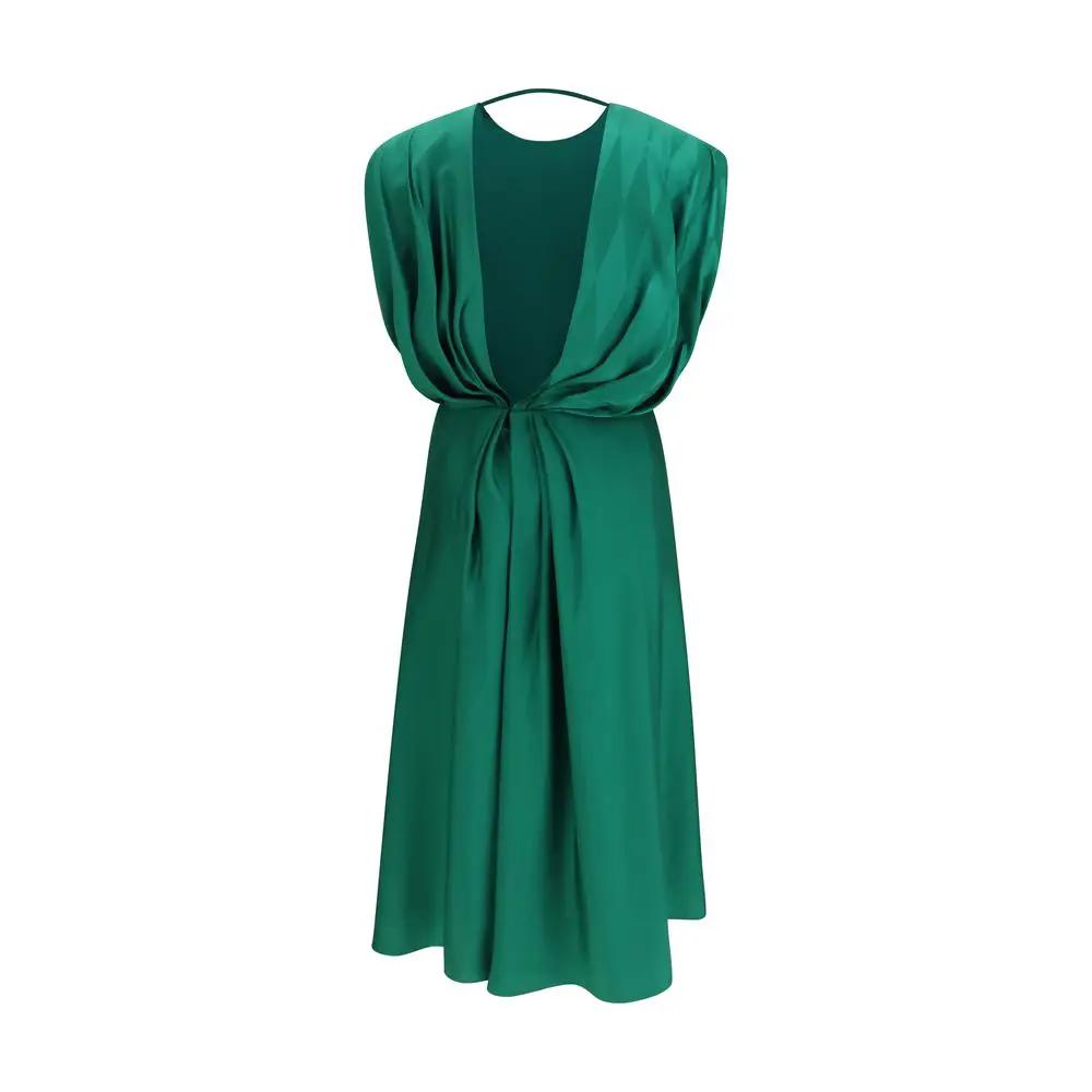 Robe décontractée en soie bicolore Versace