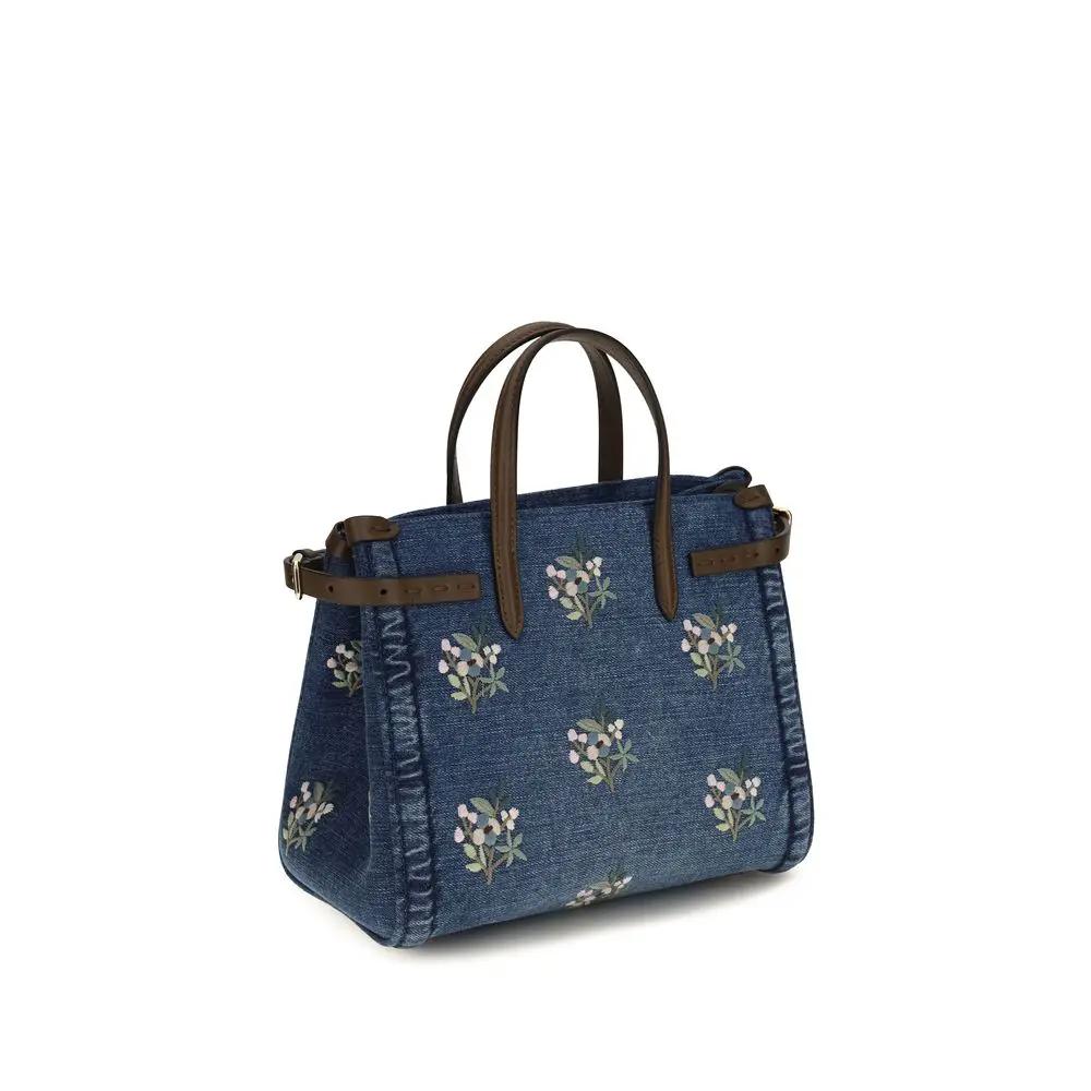 Sac à bandoulière Valentino Garavani en coton bleu