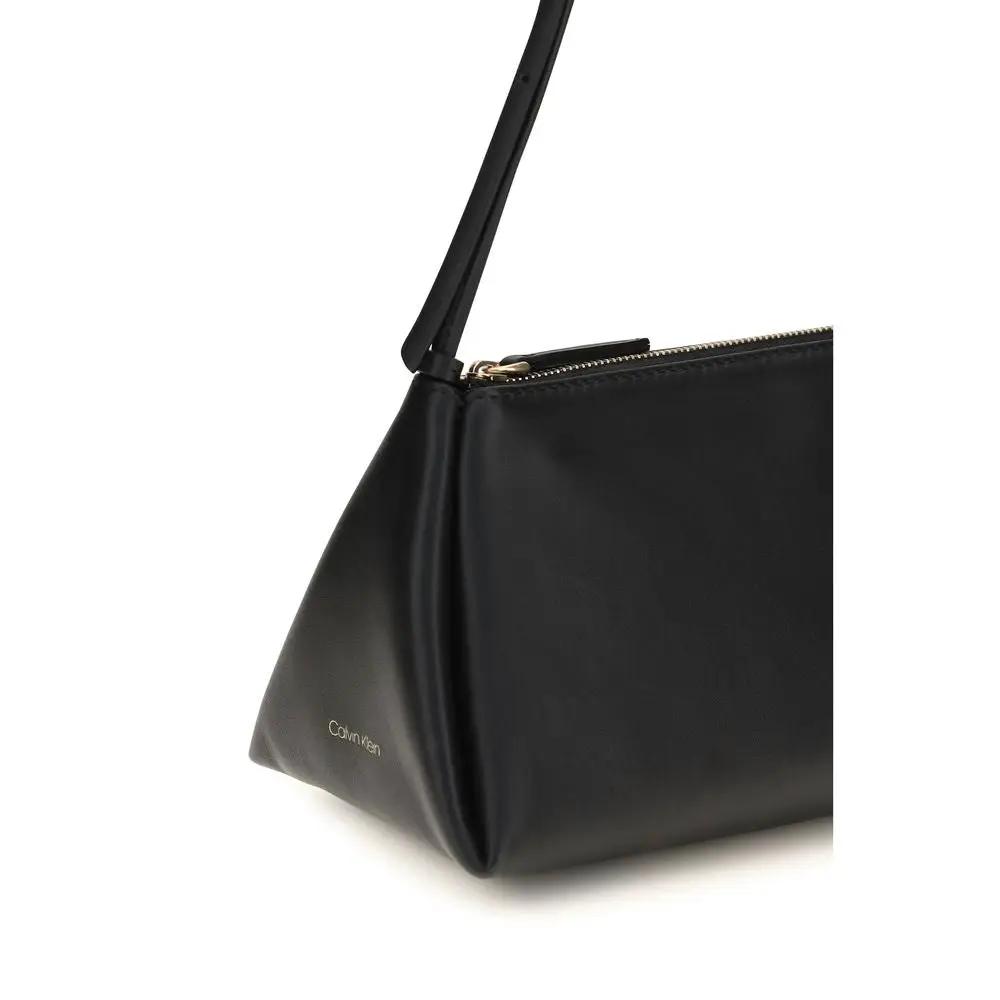 Sac bandoulière Calvin Klein en cuir de veau noir Bos Taurus