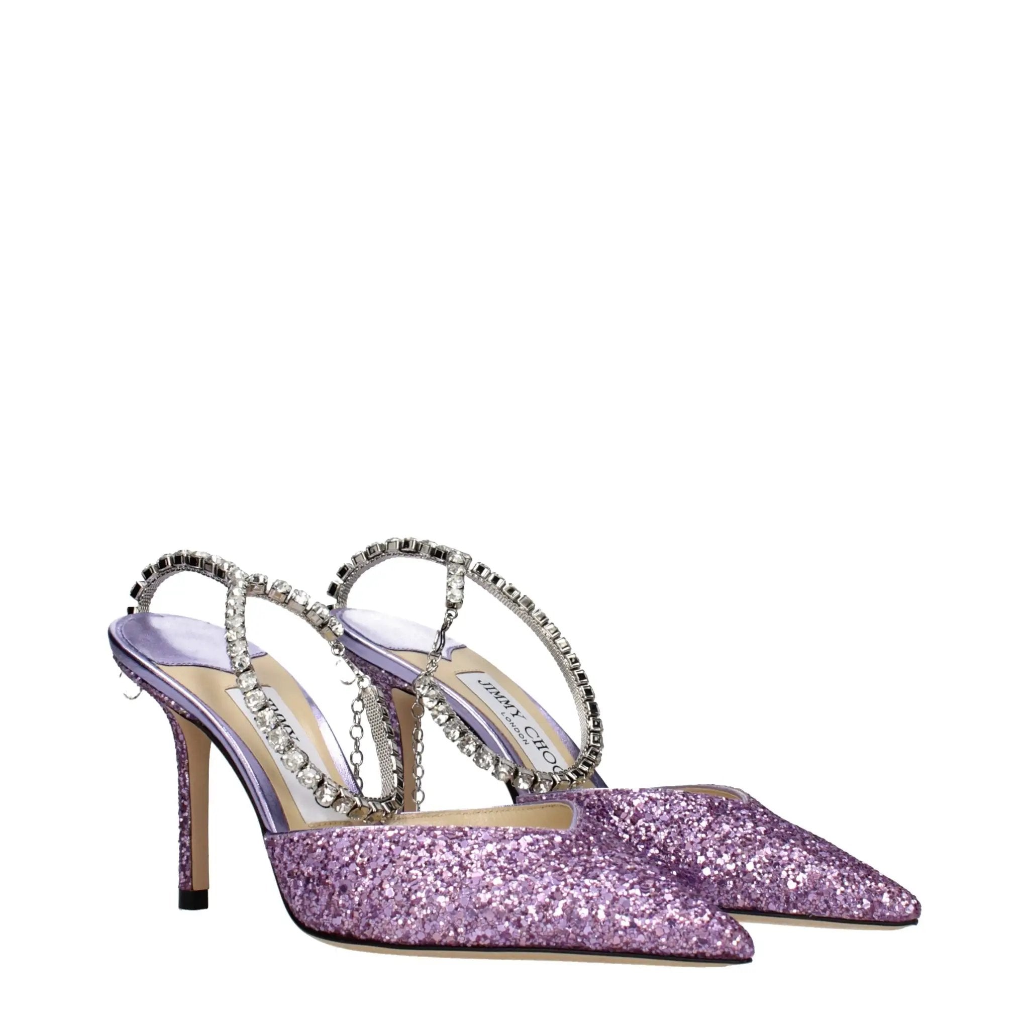 Jimmy Choo Purple Plastic Stiletto Heel Sandals