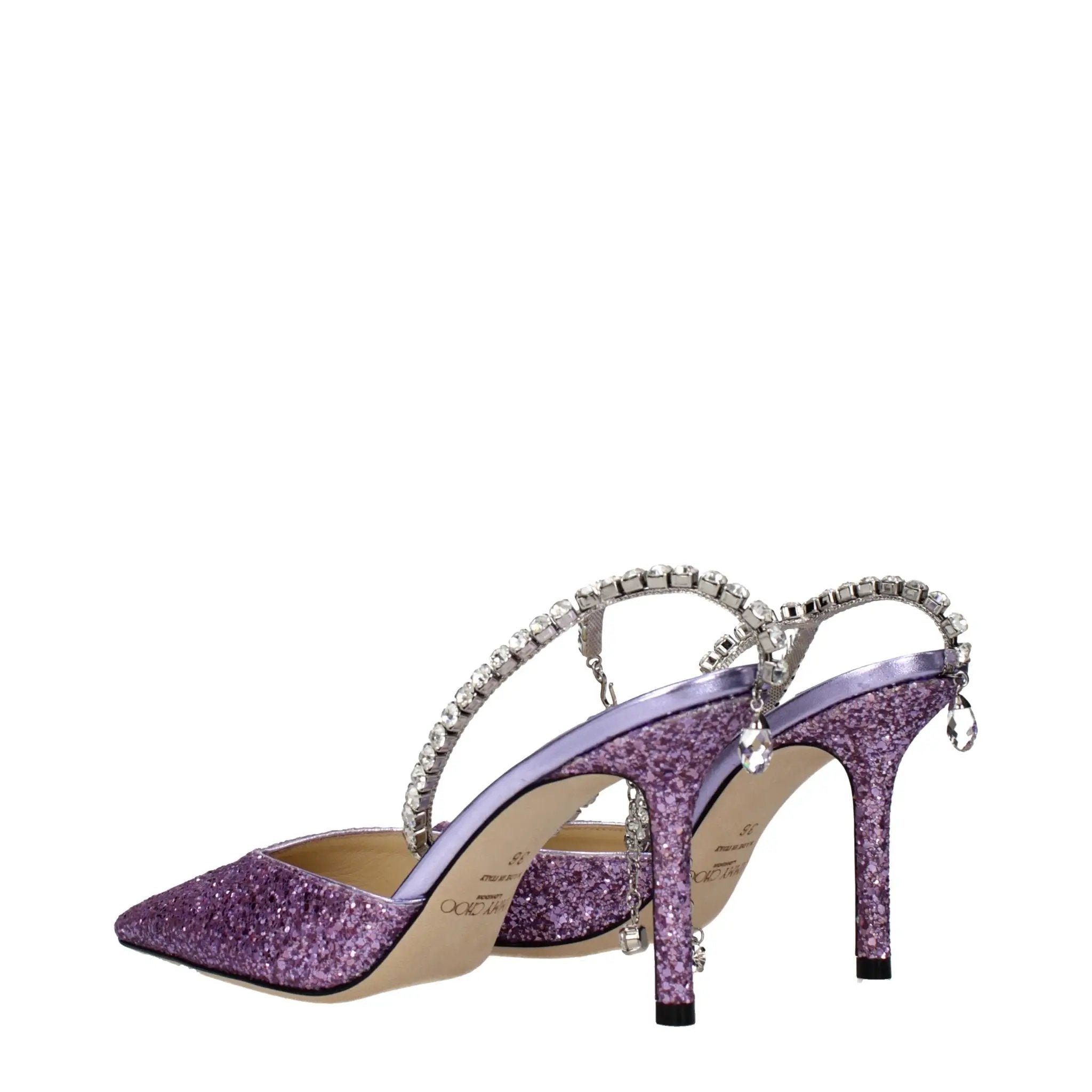 Jimmy Choo Purple Plastic Stiletto Heel Sandals