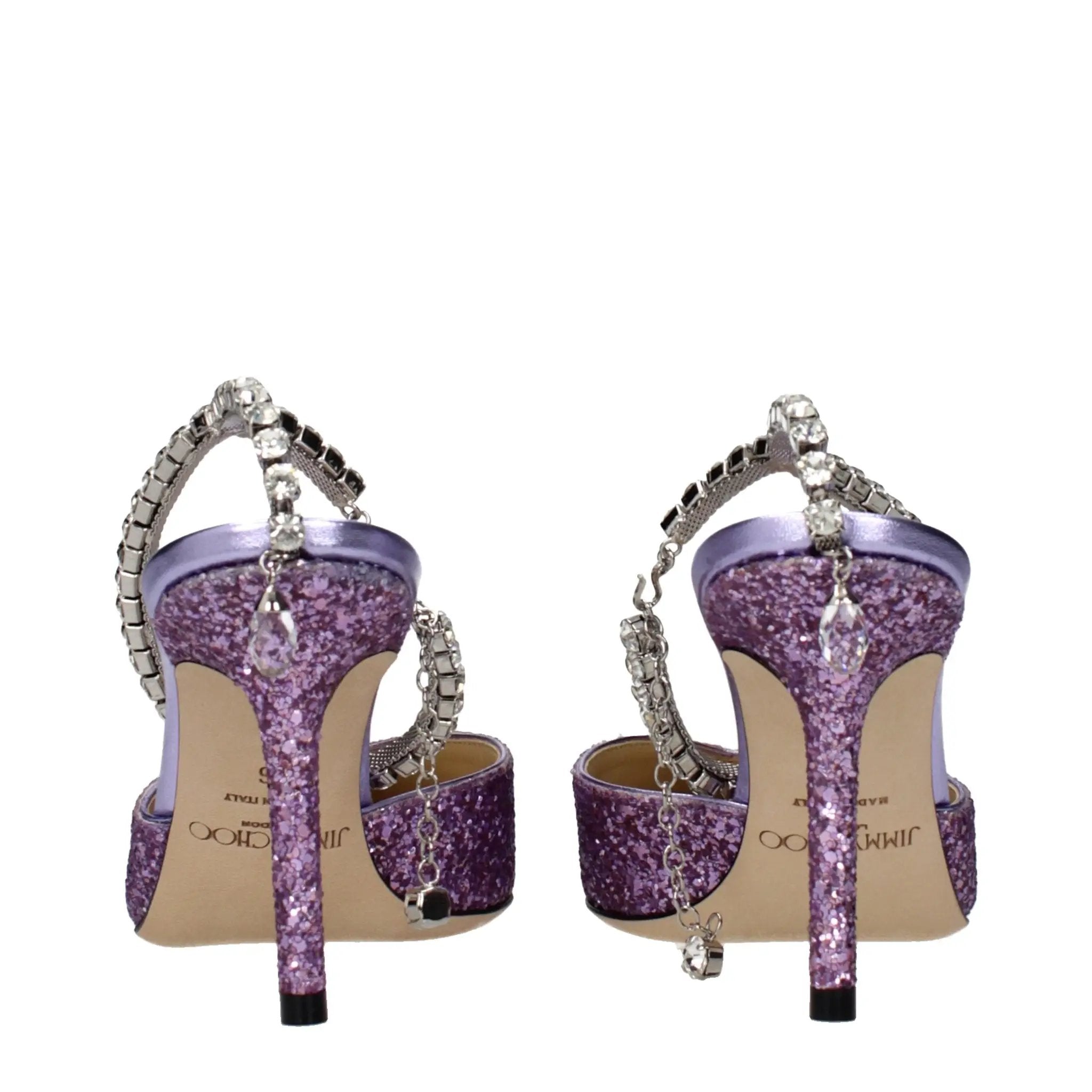 Jimmy Choo Purple Plastic Stiletto Heel Sandals
