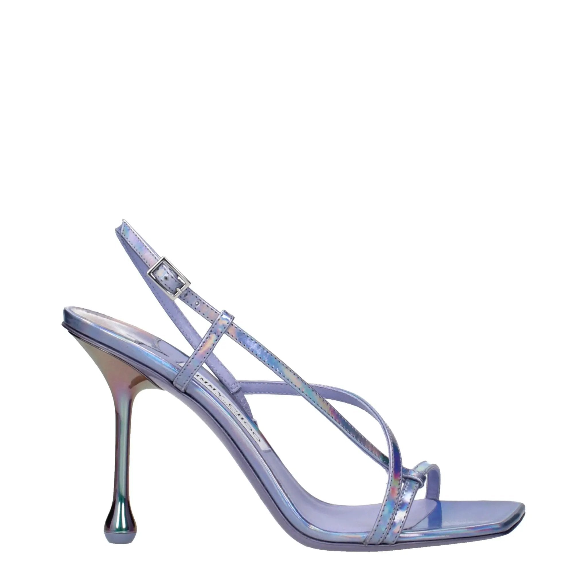 Jimmy Choo Purple Leather Stiletto Heel Sandals