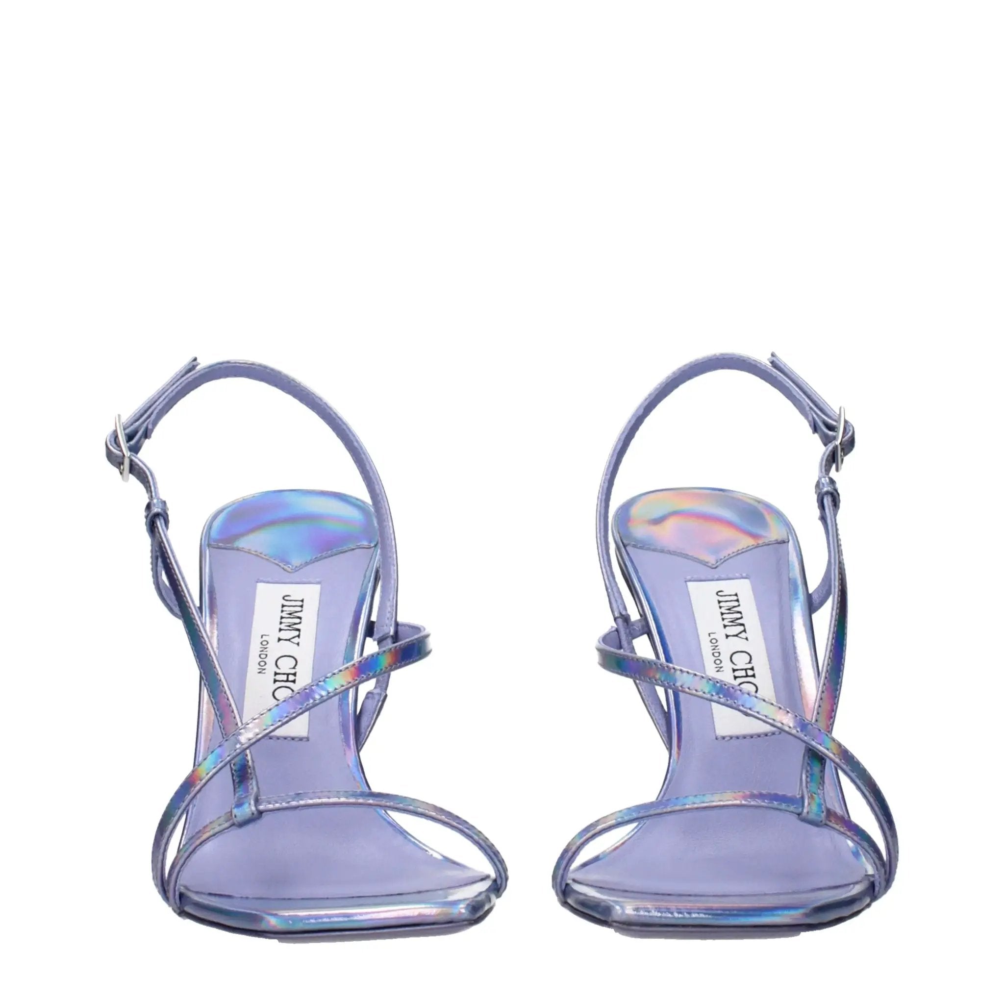 Jimmy Choo Purple Leather Stiletto Heel Sandals