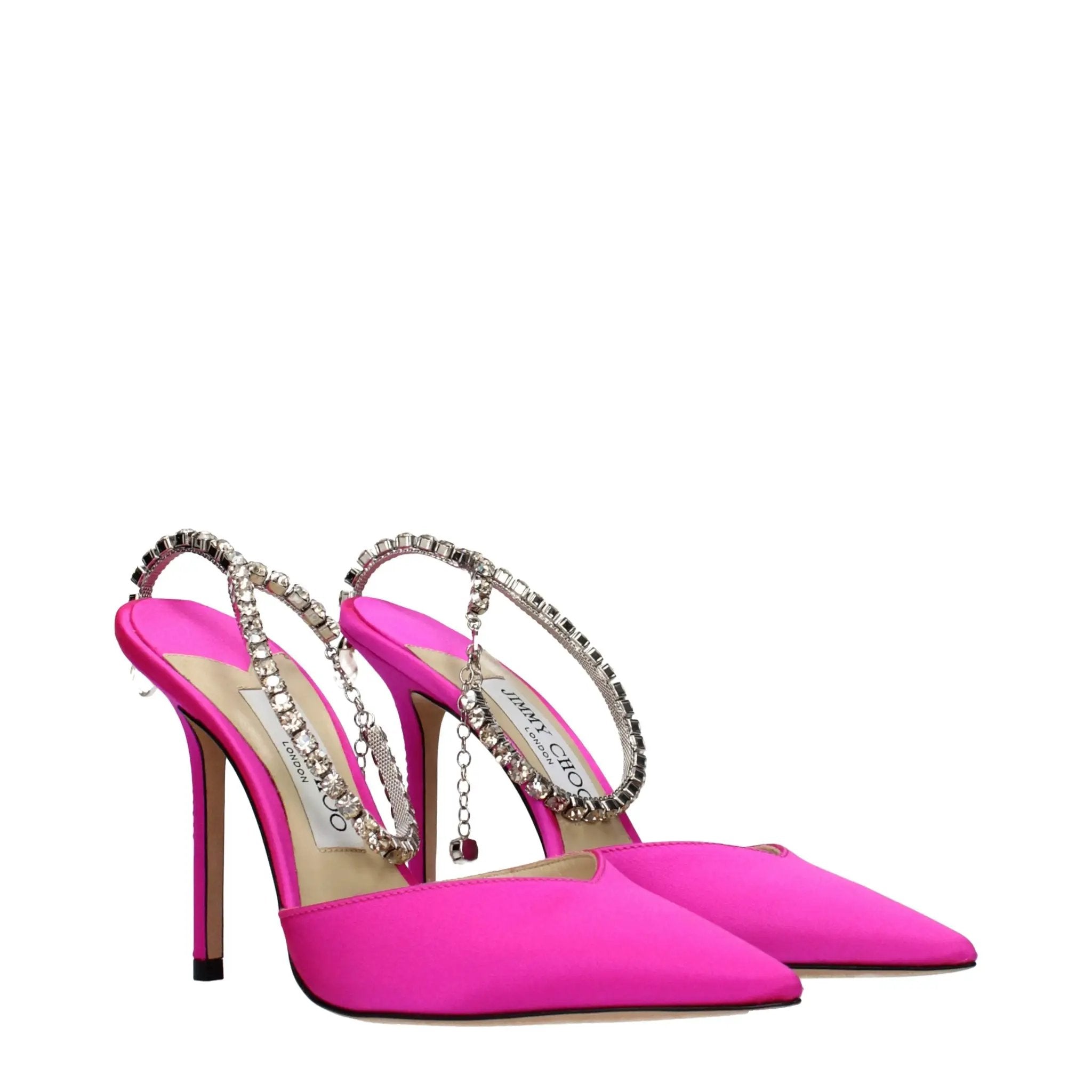 Jimmy Choo Pink Satin Stiletto Heel Sandals