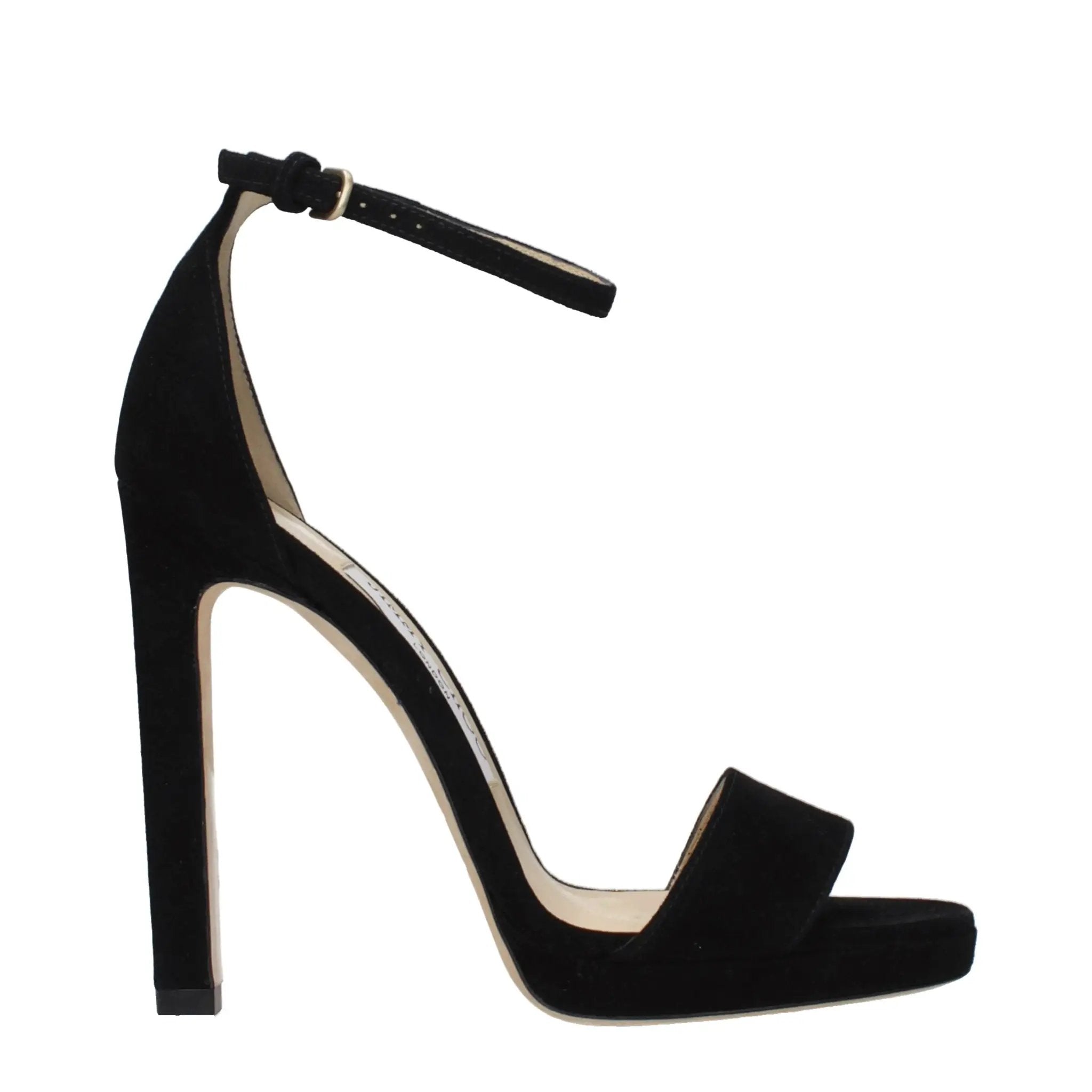 Jimmy Choo Black Leather Platform Sandals